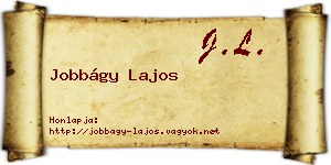 Jobbágy Lajos névjegykártya